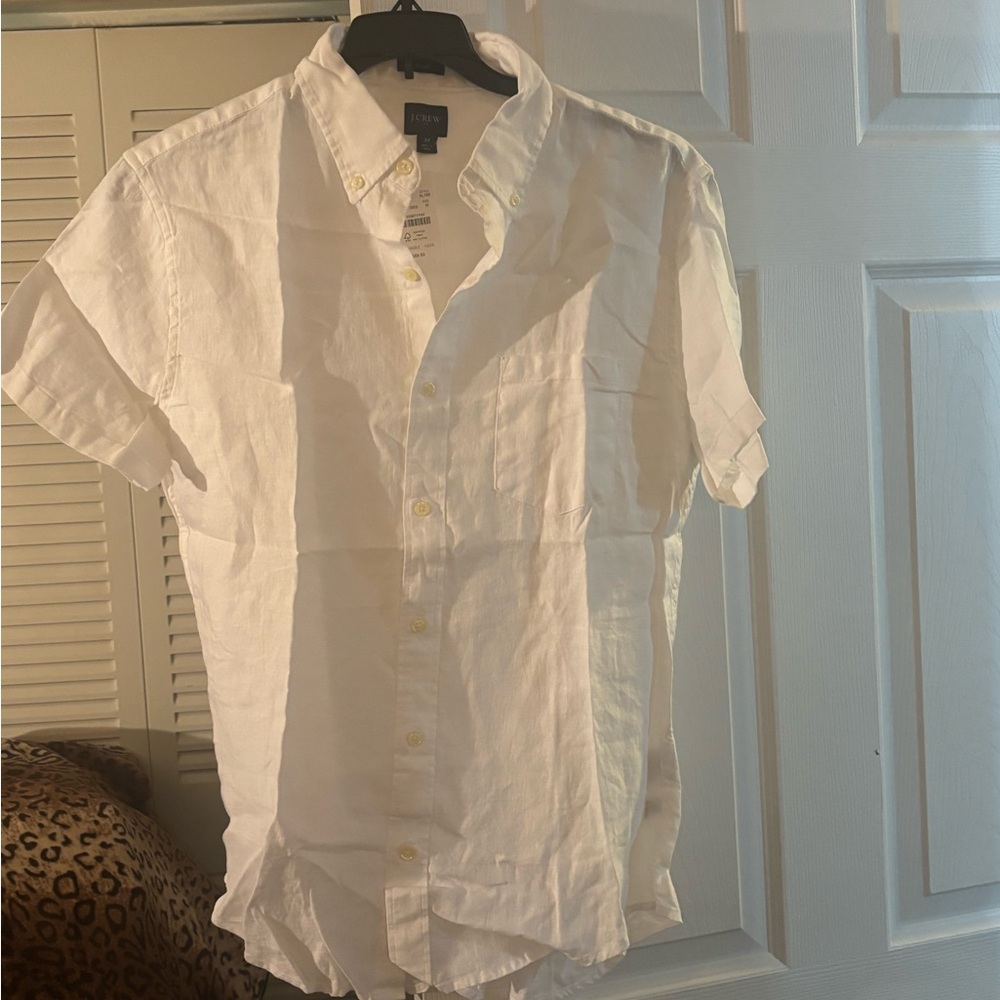J. Crew White Casual Button Down Shirt